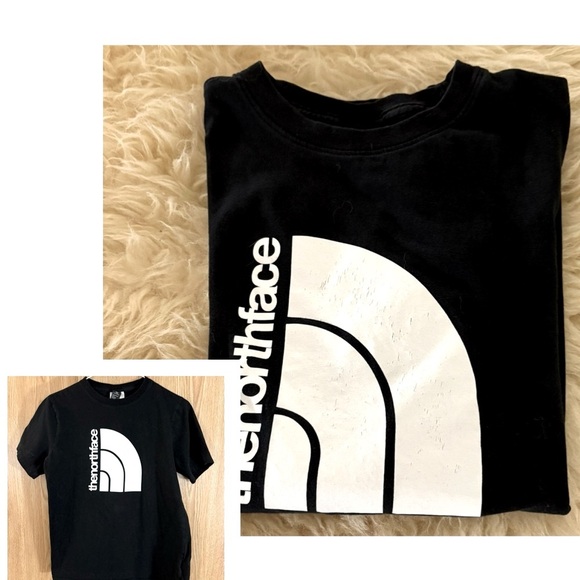 The North Face Black Logo Crew Tee Top - Picture 1 of 5